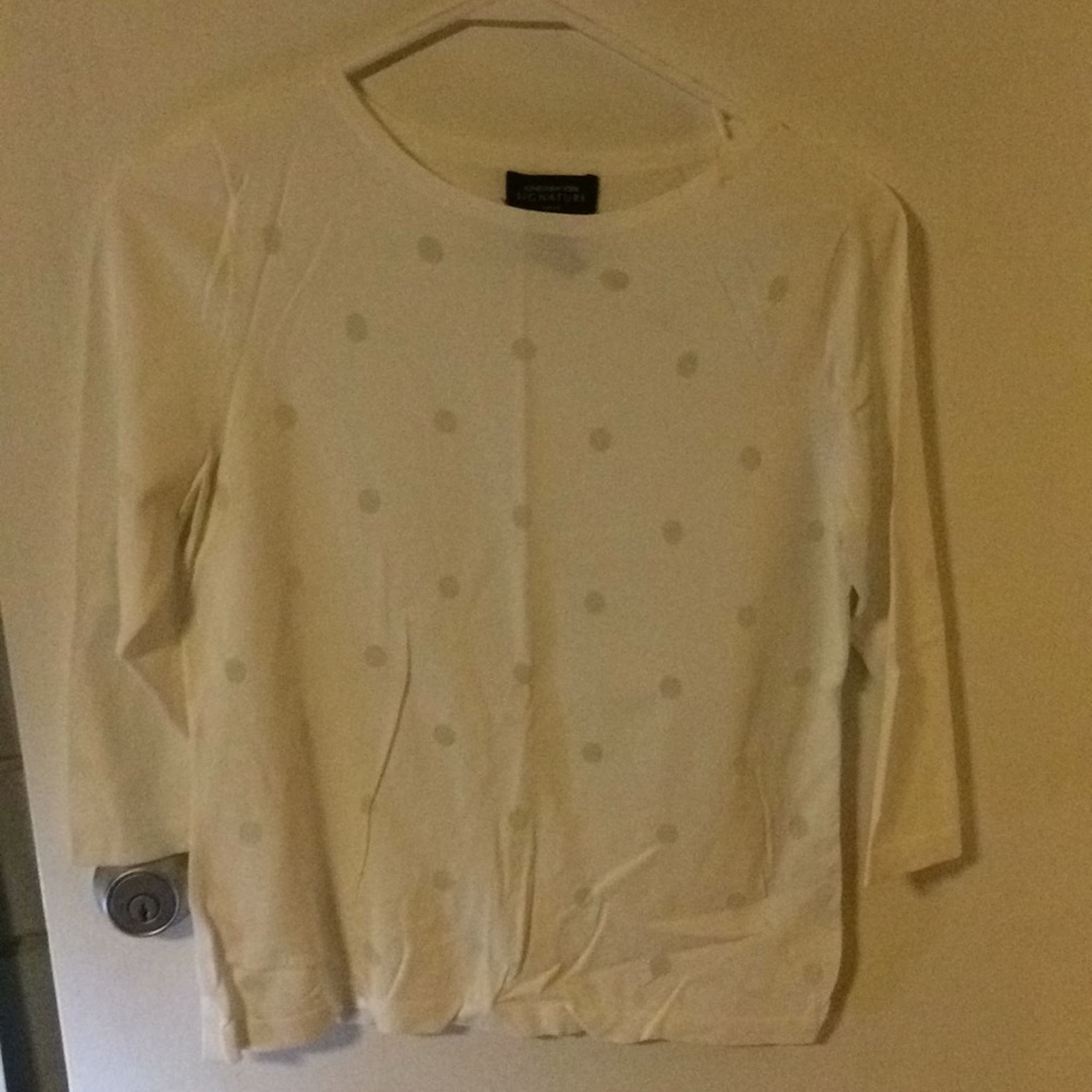 Jones New York Signatures Petite sweater polka dot